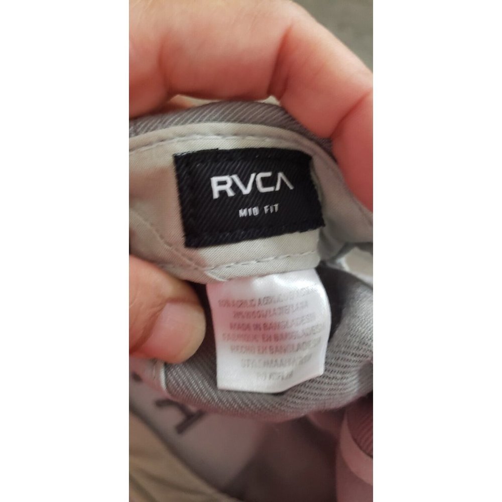 RVCA  Gray Twill Midfit Adjustable Snapback Hat Cap. Washed twice w/ faint stain - Picture 3 of 6